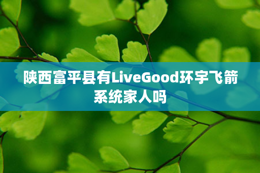 陕西富平县有LiveGood环宇飞箭系统家人吗