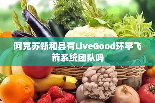 阿克苏新和县有LiveGood环宇飞箭系统团队吗