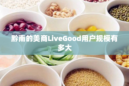 黔南的美商LiveGood用户规模有多大