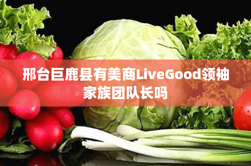 邢台巨鹿县有美商LiveGood领袖家族团队长吗