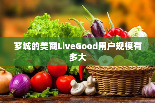 芗城的美商LiveGood用户规模有多大