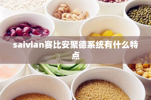 saivian赛比安聚德系统有什么特点