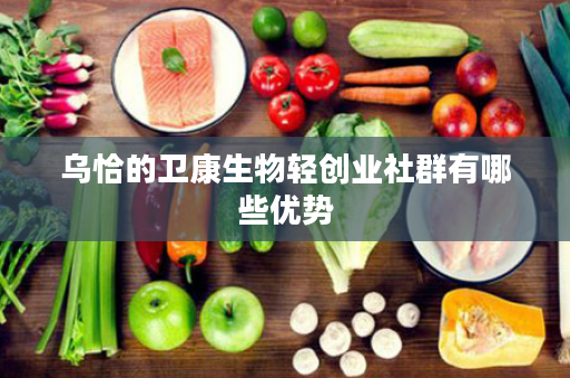 乌恰的卫康生物轻创业社群有哪些优势