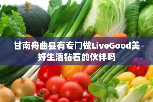 甘南舟曲县有专门做LiveGood美好生活钻石的伙伴吗