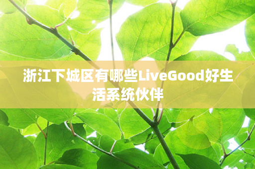 浙江下城区有哪些LiveGood好生活系统伙伴