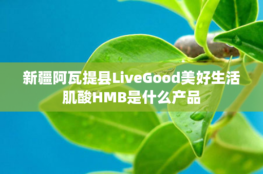 新疆阿瓦提县LiveGood美好生活肌酸HMB是什么产品