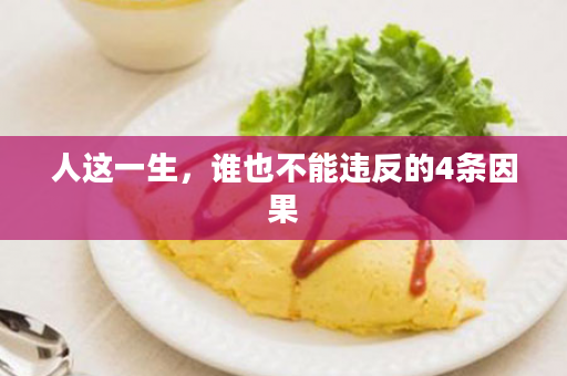 人这一生，谁也不能违反的4条因果