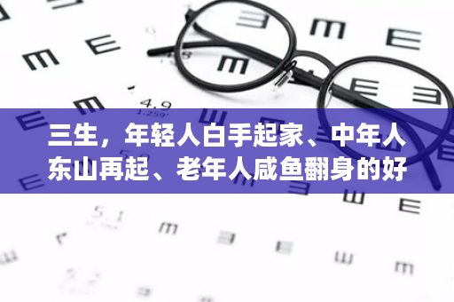 三生，年轻人白手起家、中年人东山再起、老年人咸鱼翻身的好平台，你还在等什么，赶紧加入吧！